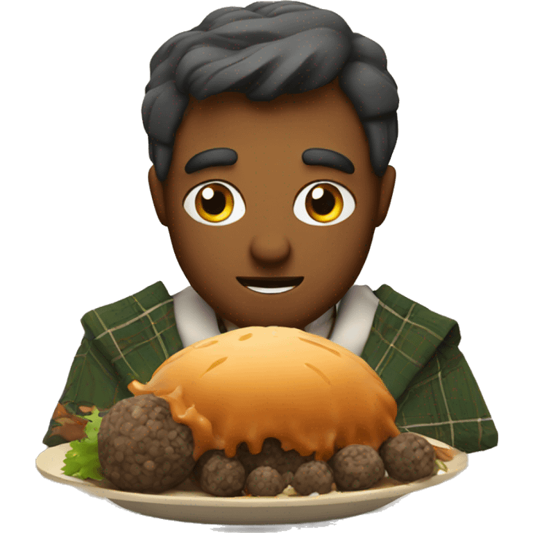 scotsman eating a haggis emoji