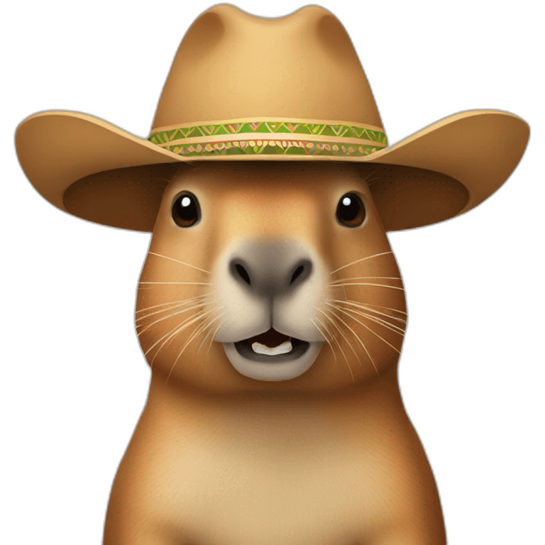 Capibara sombrero emoji