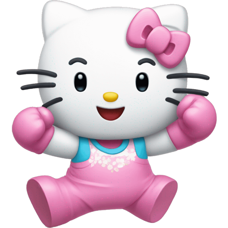 Excited Hello Kitty emoji