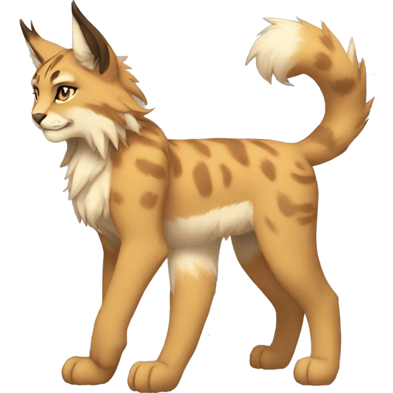 Anthro Fur-Sona Lynx-Fakémon Full Body emoji