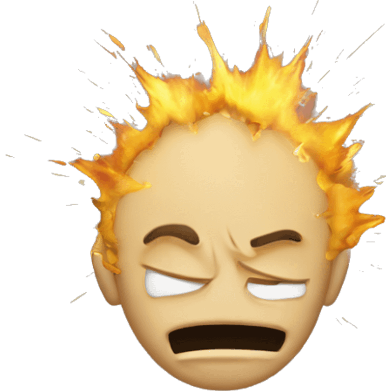 Doubtful face emoji with exploding head
 emoji