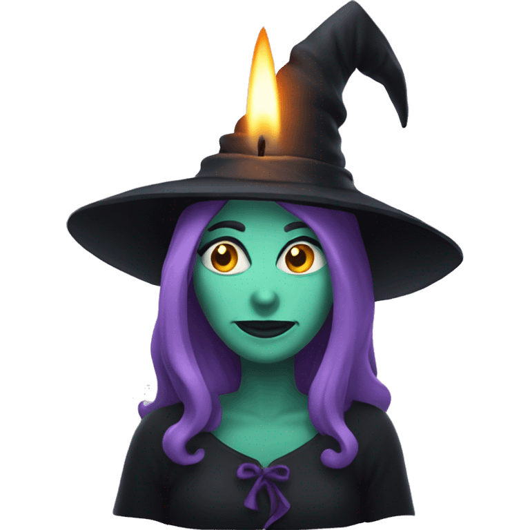 Witchy candle emoji