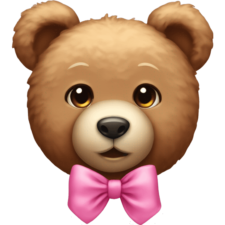 teddy bear with pink bow emoji