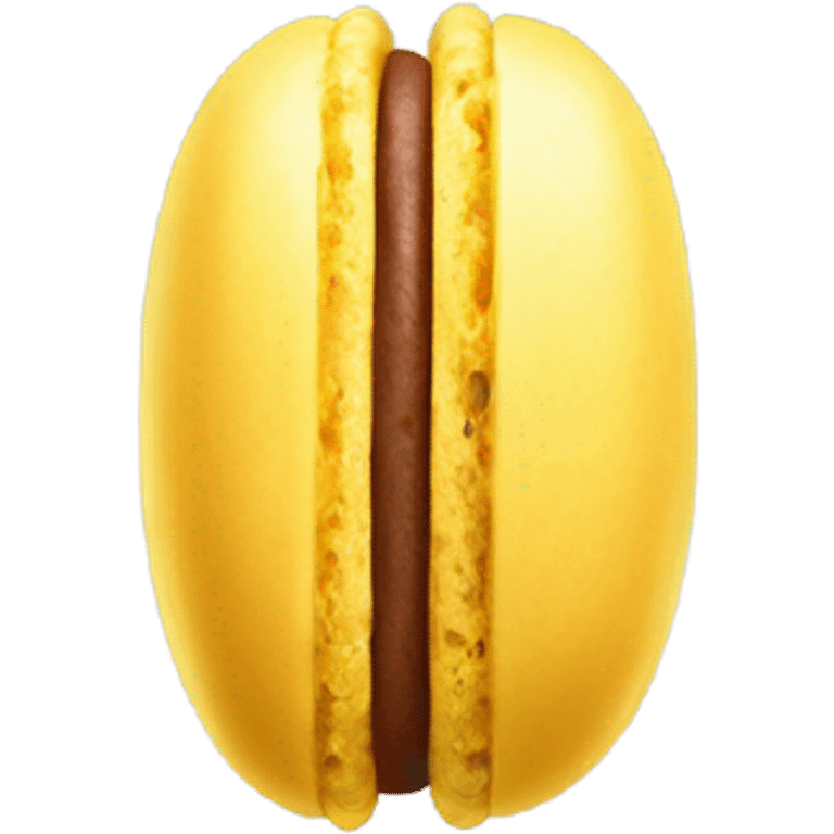 one yellow macaron  emoji