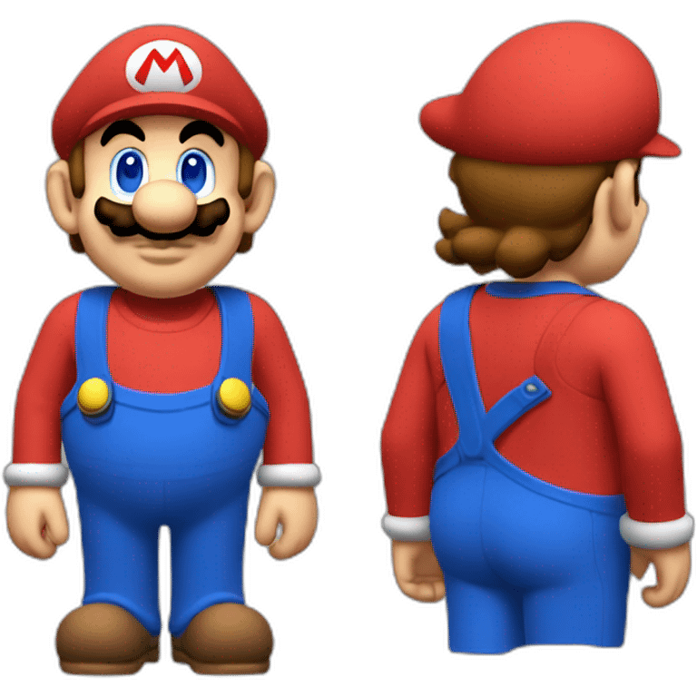 mario but with red clothes then blue  emoji