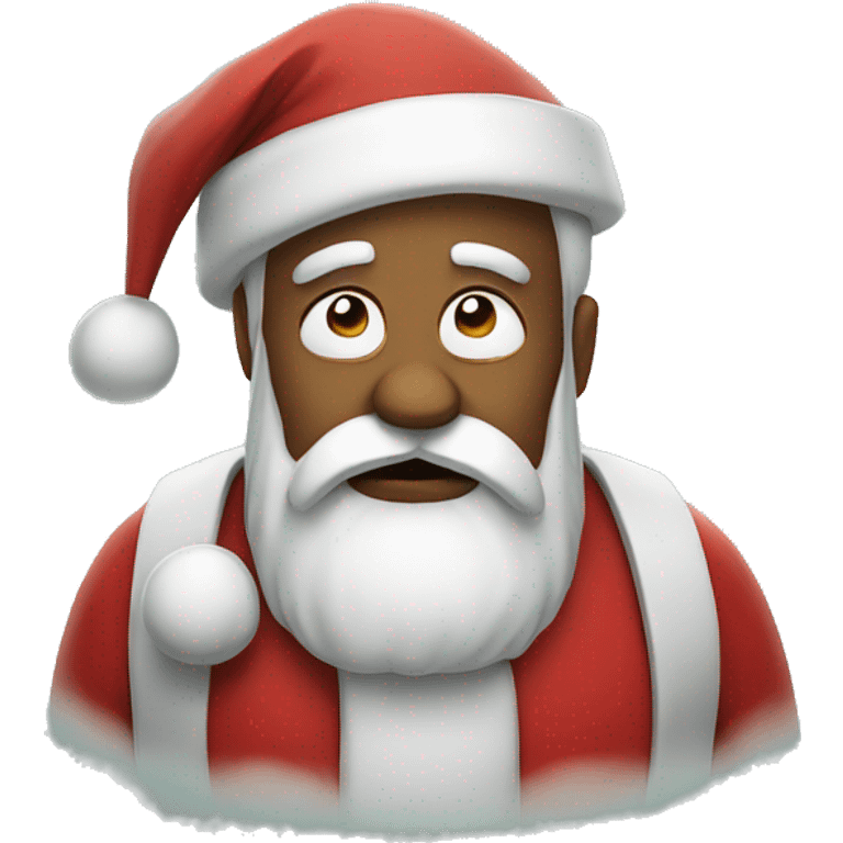 exhausted santa emoji