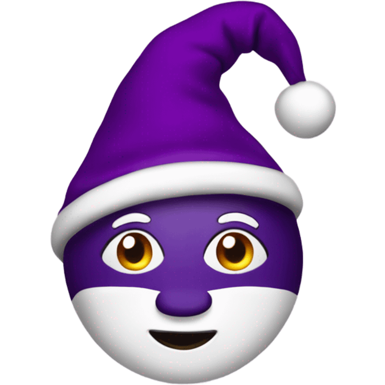 aubergine avec une tuque de noël  emoji