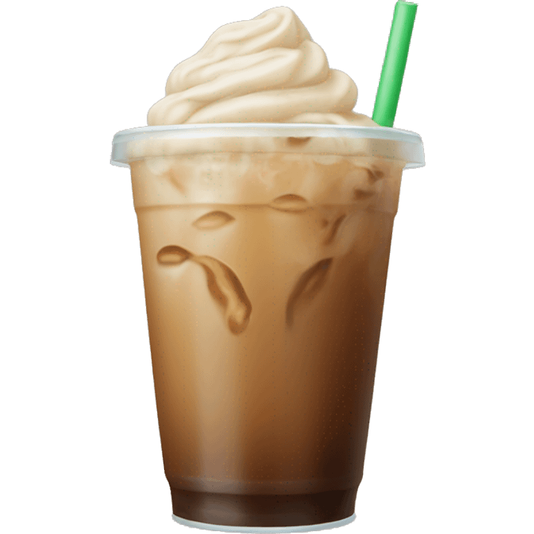 iced coffee with beige straw emoji