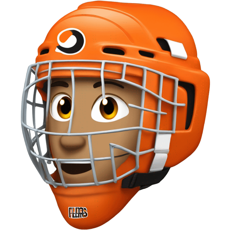 Hockey goalie with flyers touque  emoji