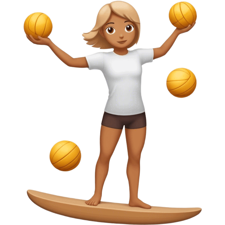 balance and stability in a person emoji