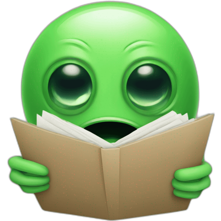 Alien Frustrated from spam inbox emoji