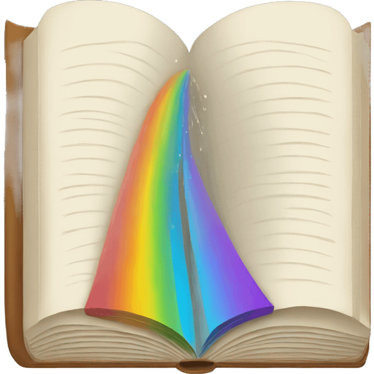 Open book with rainbow emoji