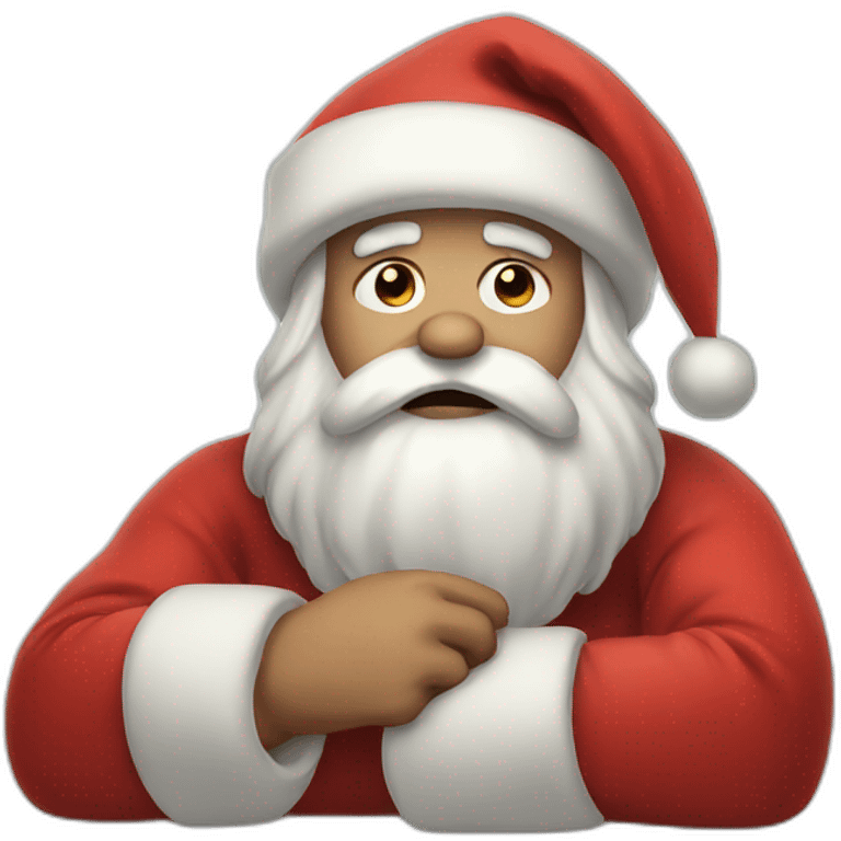 super sad santa emoji