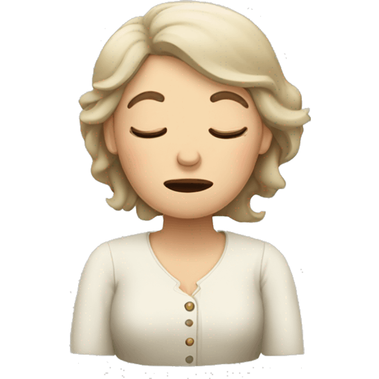 Sleepy French woman  emoji