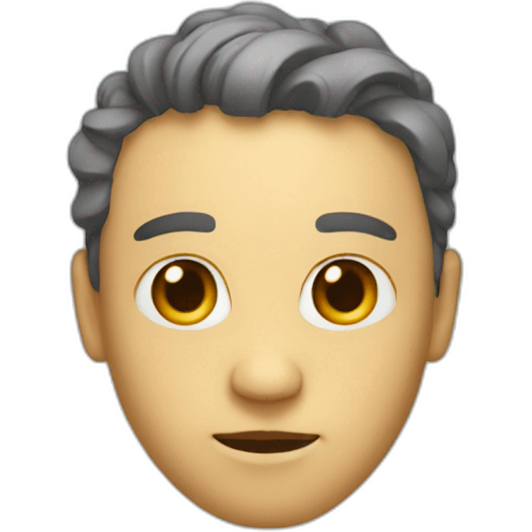 Artificial personality rounded shape emoji