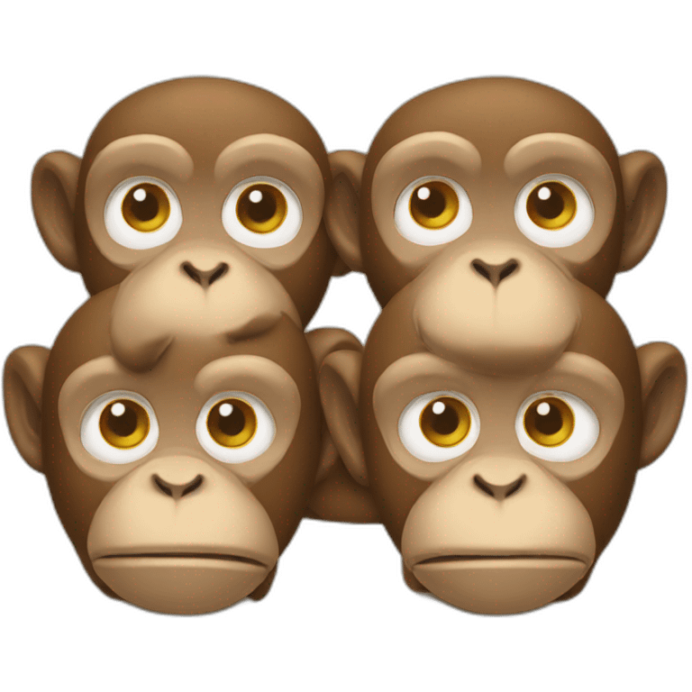 three wise monkey emoji