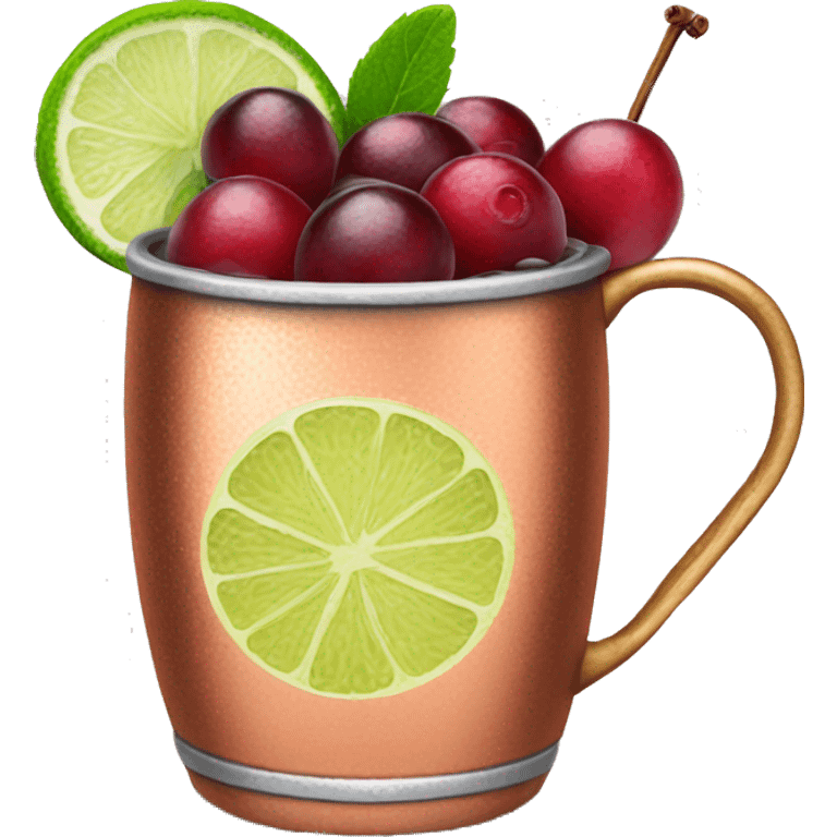 Cranberry Moscow mule  emoji