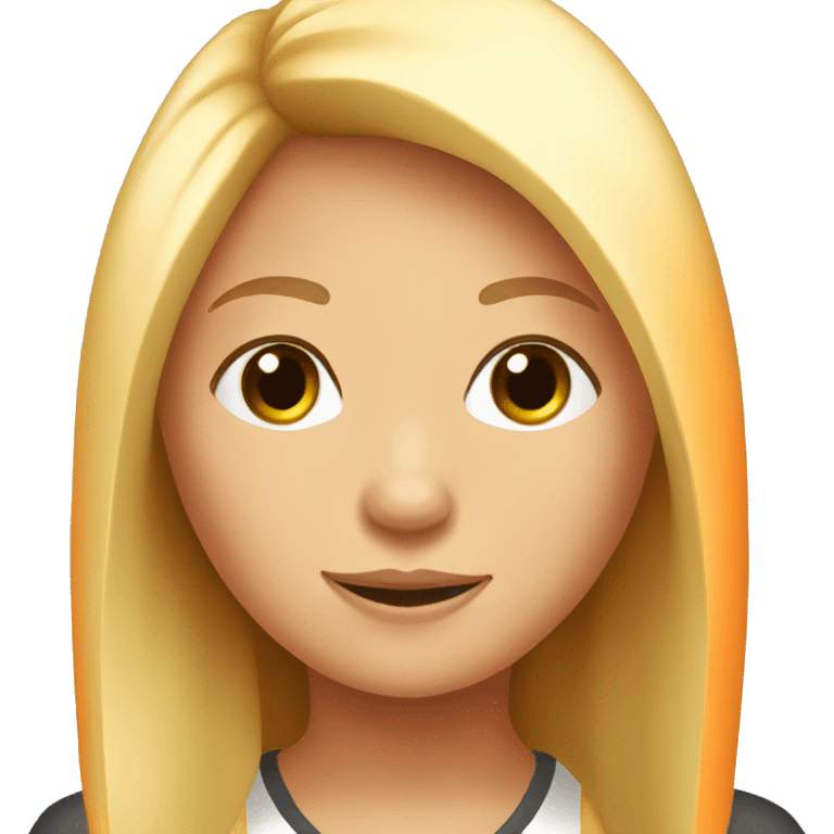 Blonde girl traffic cone emoji