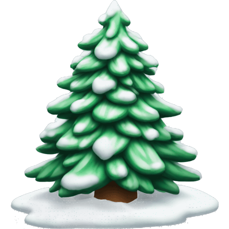 snowy christmas tree emoji