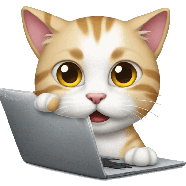 cat on laptop emoji