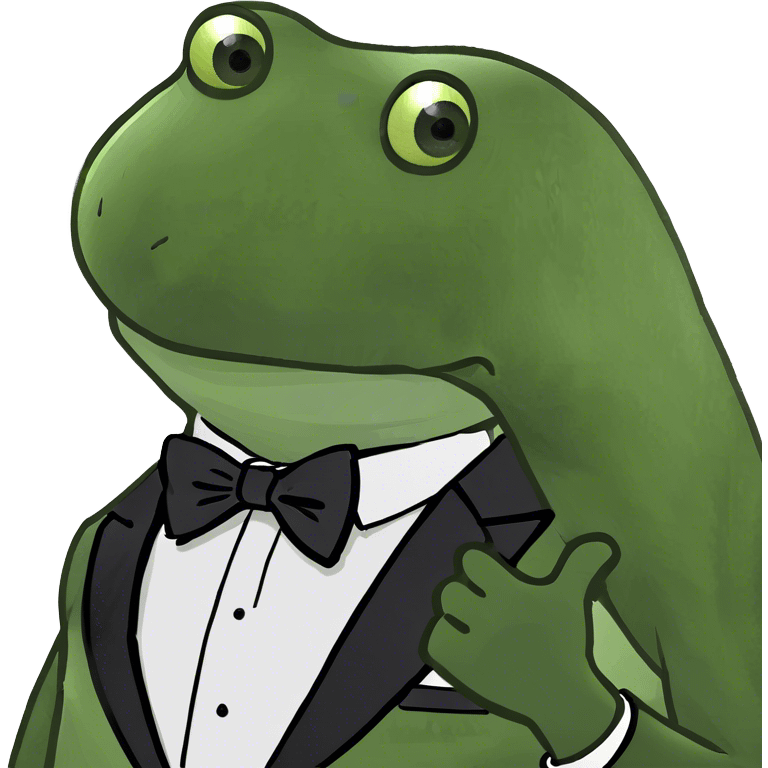 bufo wearing a tuxedo  emoji