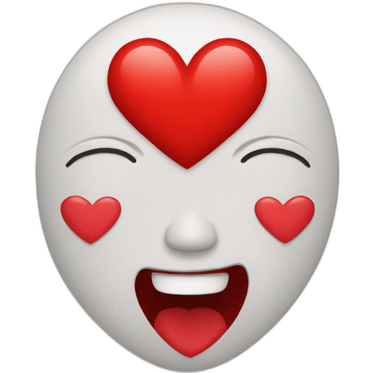 red heart with face emoji