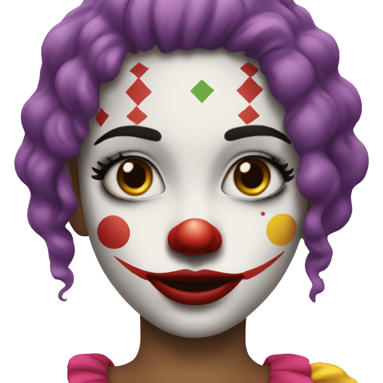 girl clown remove makeup  emoji