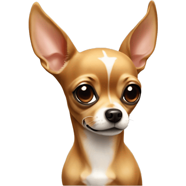 realistic deer headed chihuahua with tan and brown coloring  emoji