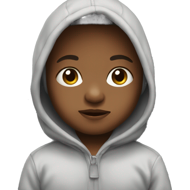 Toddler in hoodie  emoji