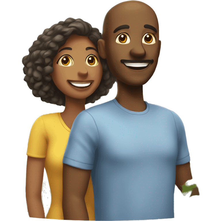 Man and woman enjoying sunny day emoji