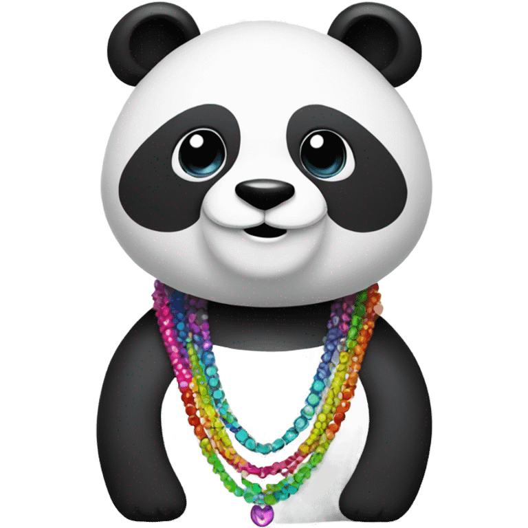 Panda with necklace emoji