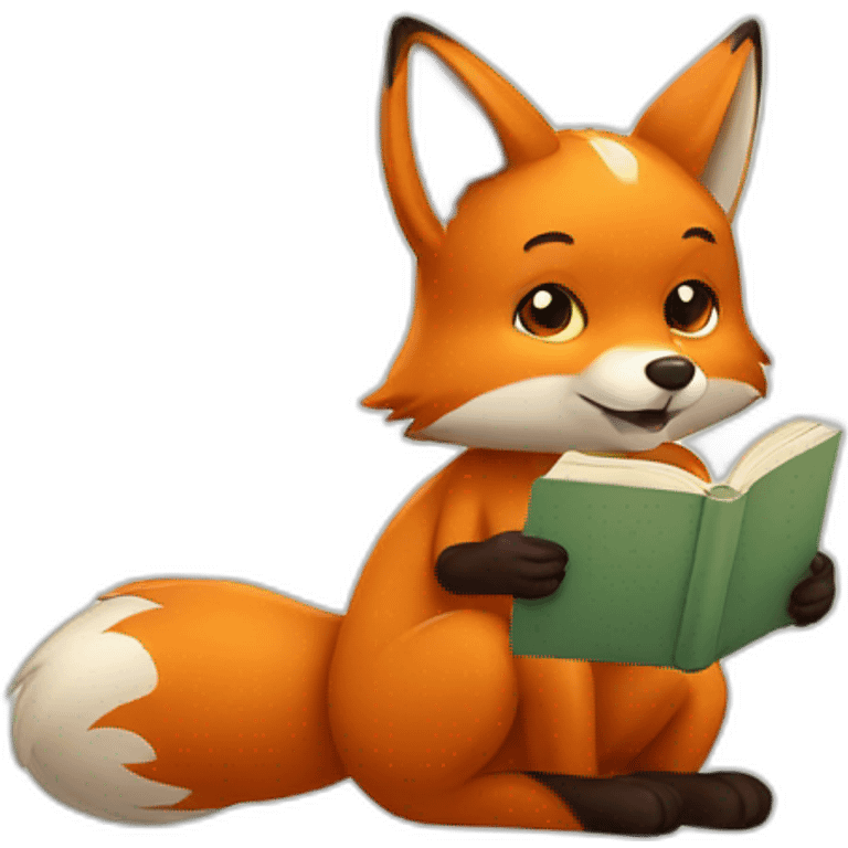 Fox read book emoji