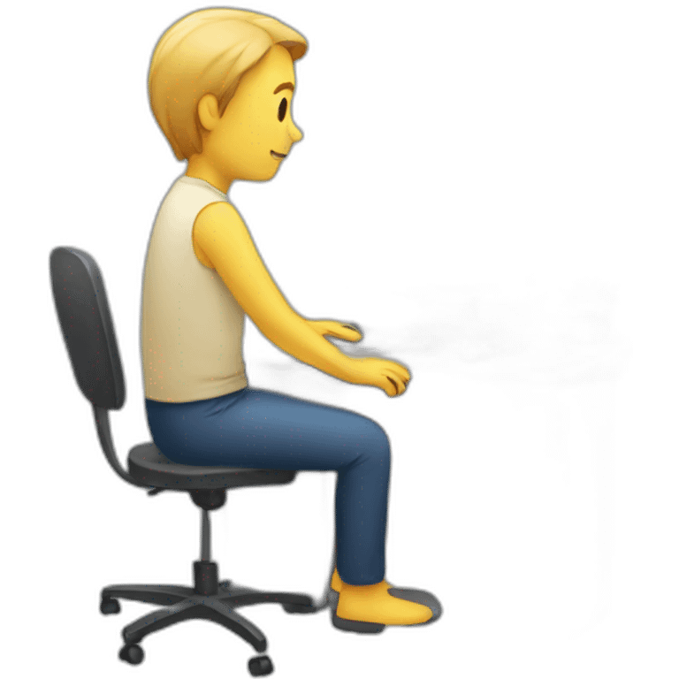 person sitting at a computer emoji