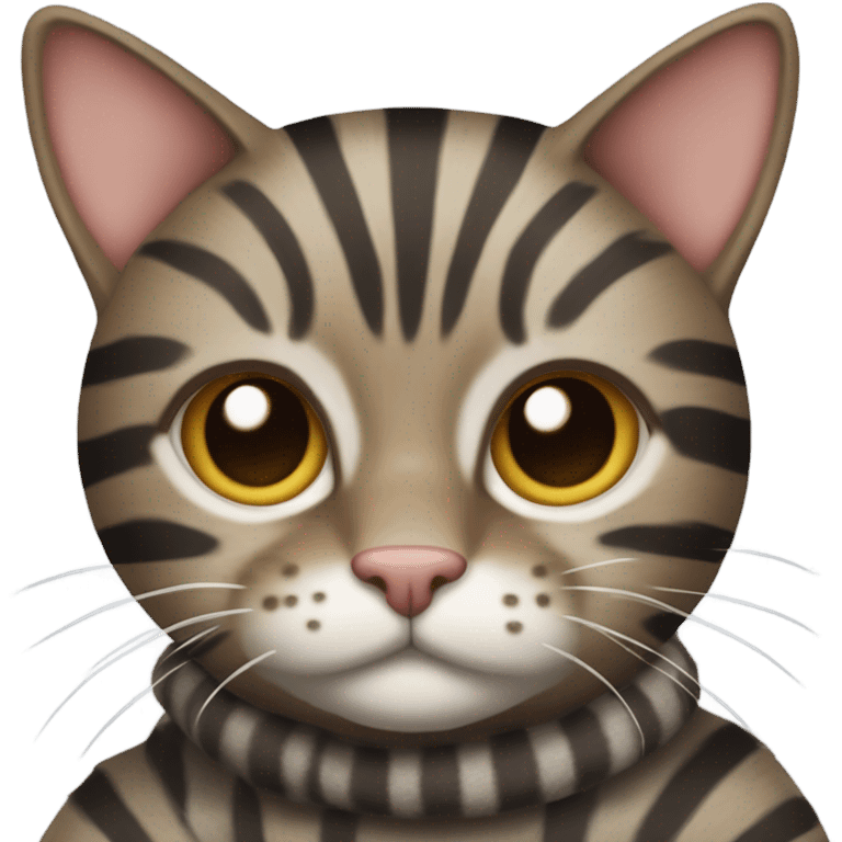 gray brown stripe cat emoji