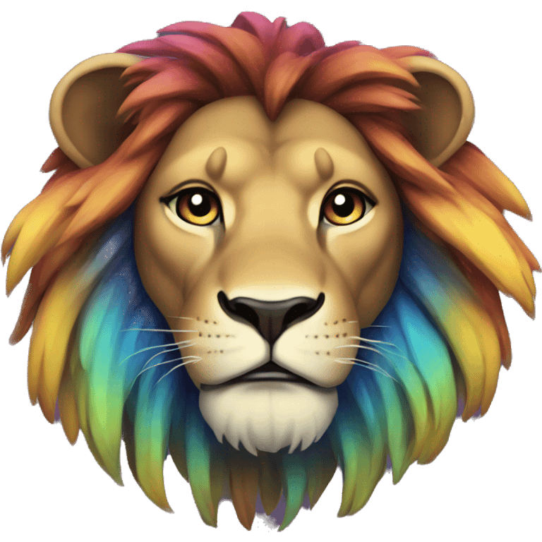 Trippy lion emoji