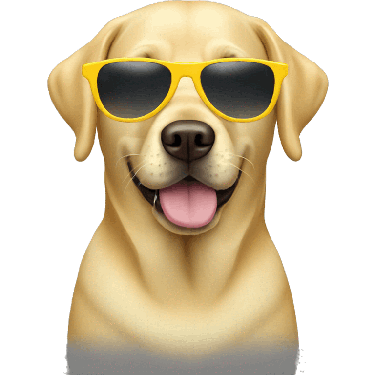 Yellow Labrador with sunglasses  emoji