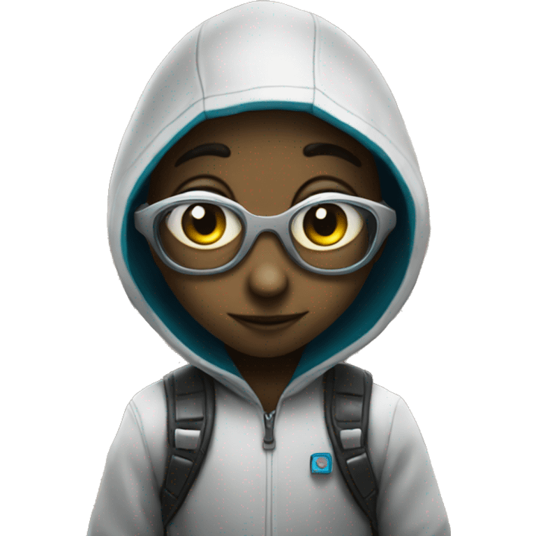 young alien at a library emoji