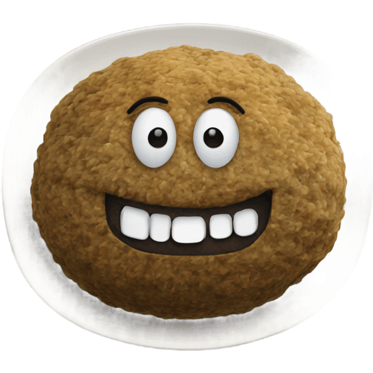 Scottish haggis on a plate emoji