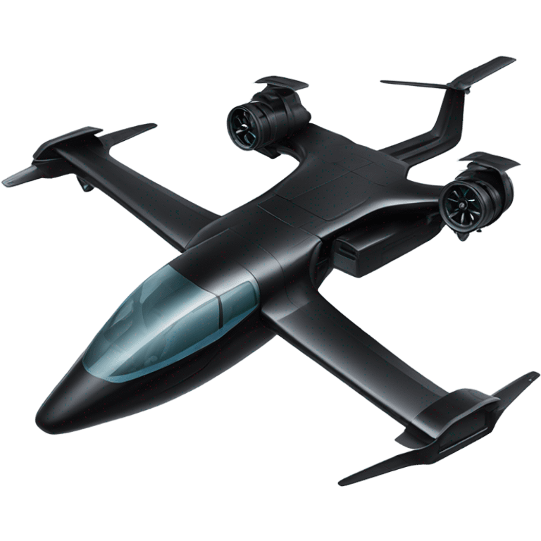 Big black evtol aircraft  emoji