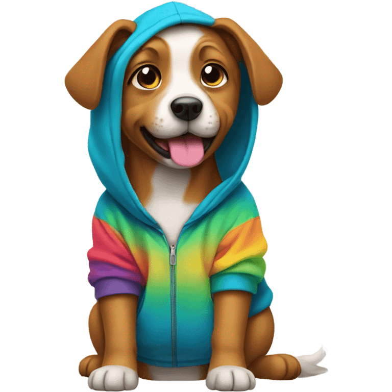 Dog with a hoodie emoji