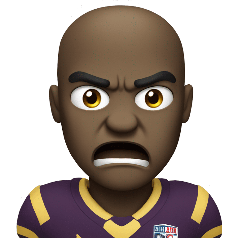 Angry football emoji