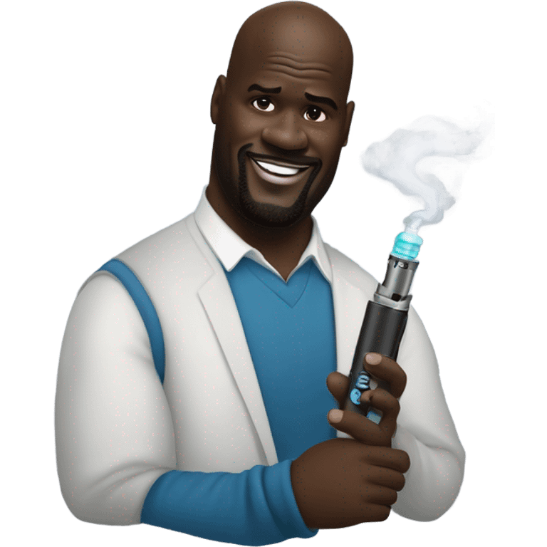 shaq with a vape emoji