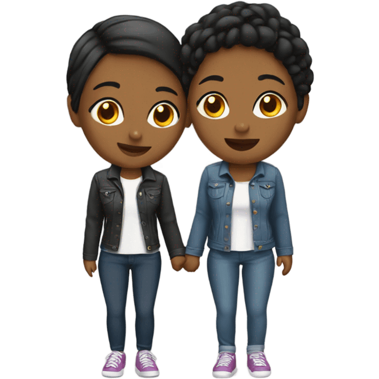 young lesbian couple  emoji