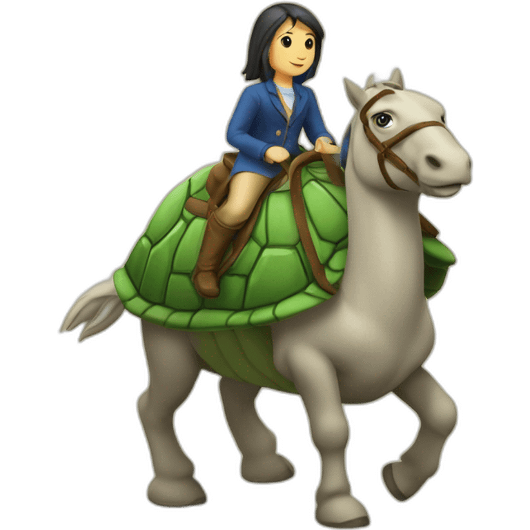 Cheval sur tortue emoji