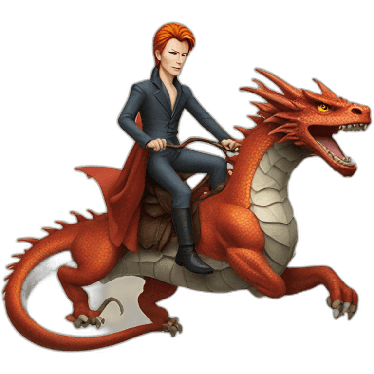 david bowie riding a dragon emoji