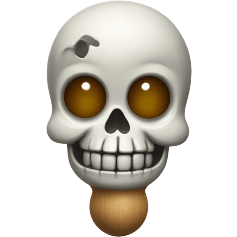 Skull baby rattle emoji