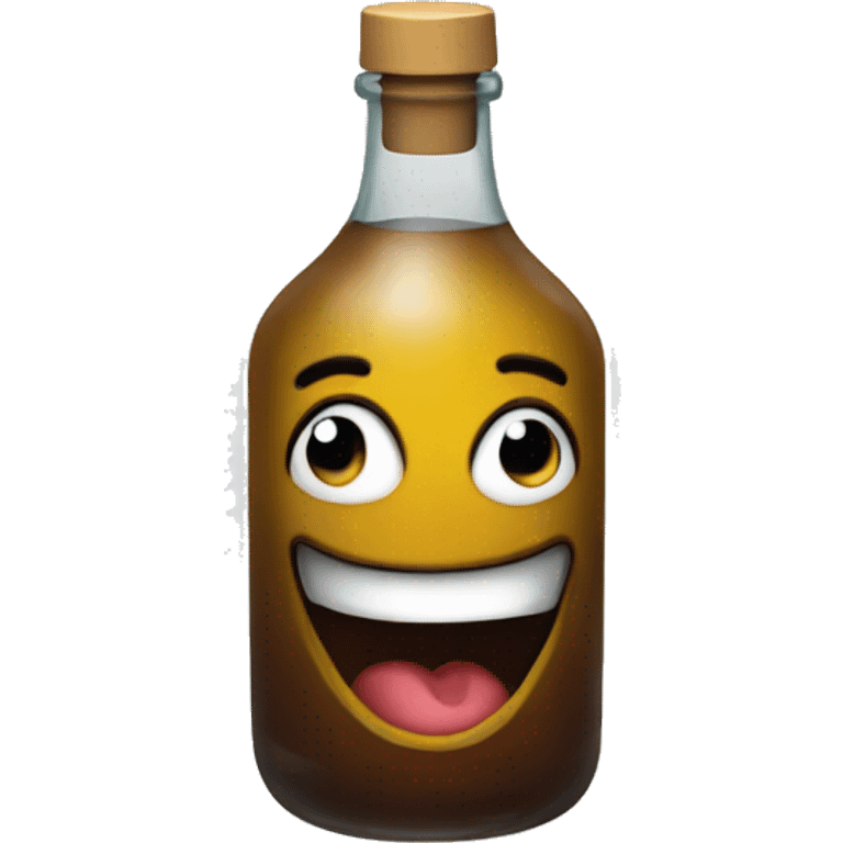 Crazy bottle emoji