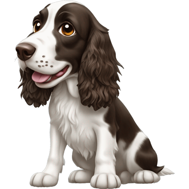 English springer spaniel playing emoji