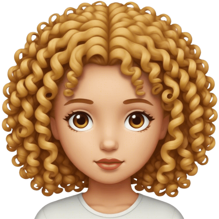 Girl with curly hair emoji