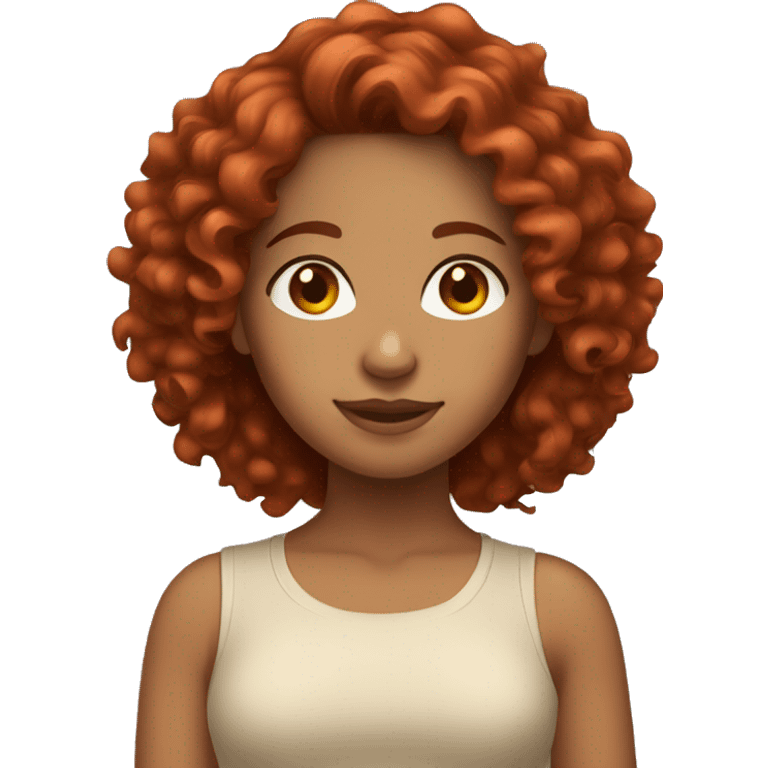 tan hispanic girl with red curly hair  emoji